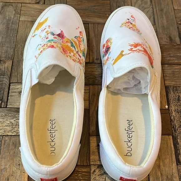 Bucketfeet World Map Slip On Shoes Rubber Sole Womens Size 9.5 - Picture 3 of 9